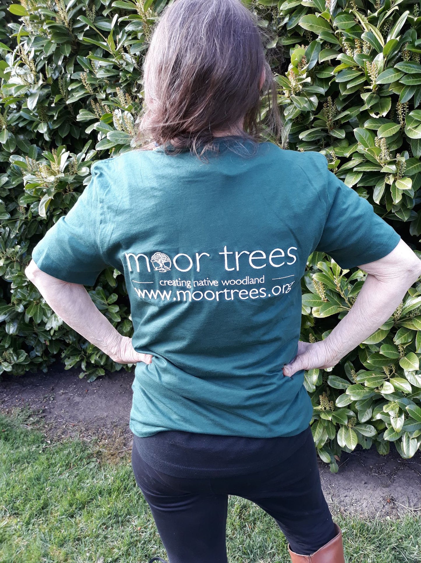 Ladies t shirt with Moor Trees logo