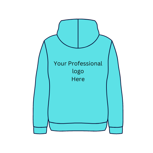 1 personalised horse hoodie with your business/ professional logo on chest and back