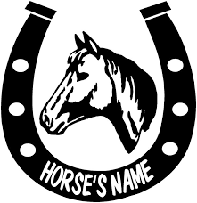 Horse shoe design polo shirt