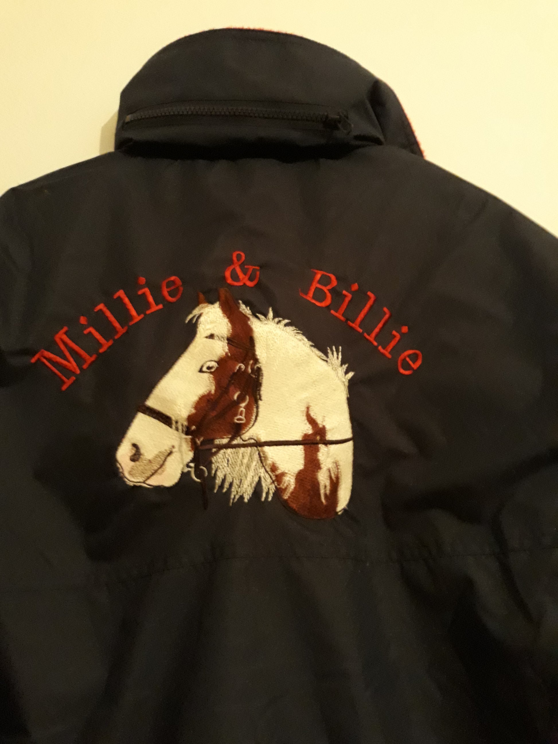 Personalised Bronte jackets, personalised horse jackets, personalised horse rugs, personalised headcollars, personalised saddlecloths, personalised equestrian wear
