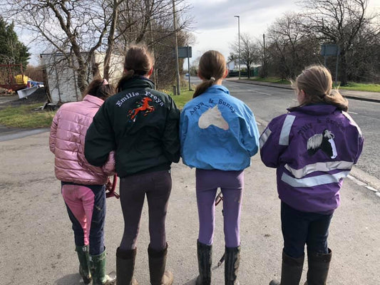 kids personalised Bronte jacket, kids horse jacket, horse jacket with embroidery, equestrian embroidery, personalised saddlecloths, personalised equestrian wear