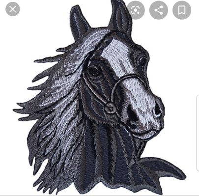 Fun horse design for hoodie (chest embroidery)