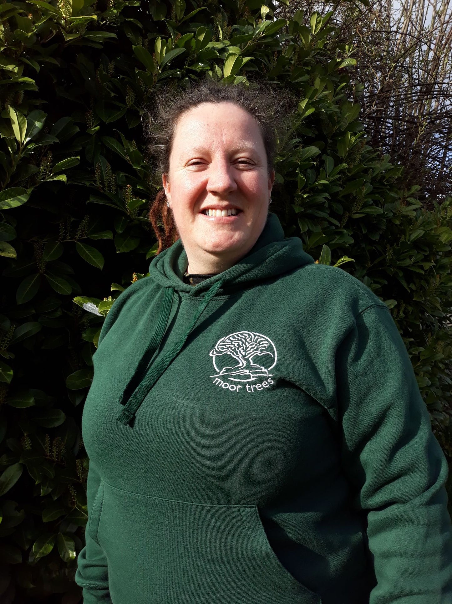 Ladies hoodie with Moor Trees embroidered logo