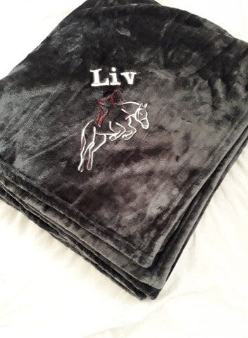 Personalised equestrian throw