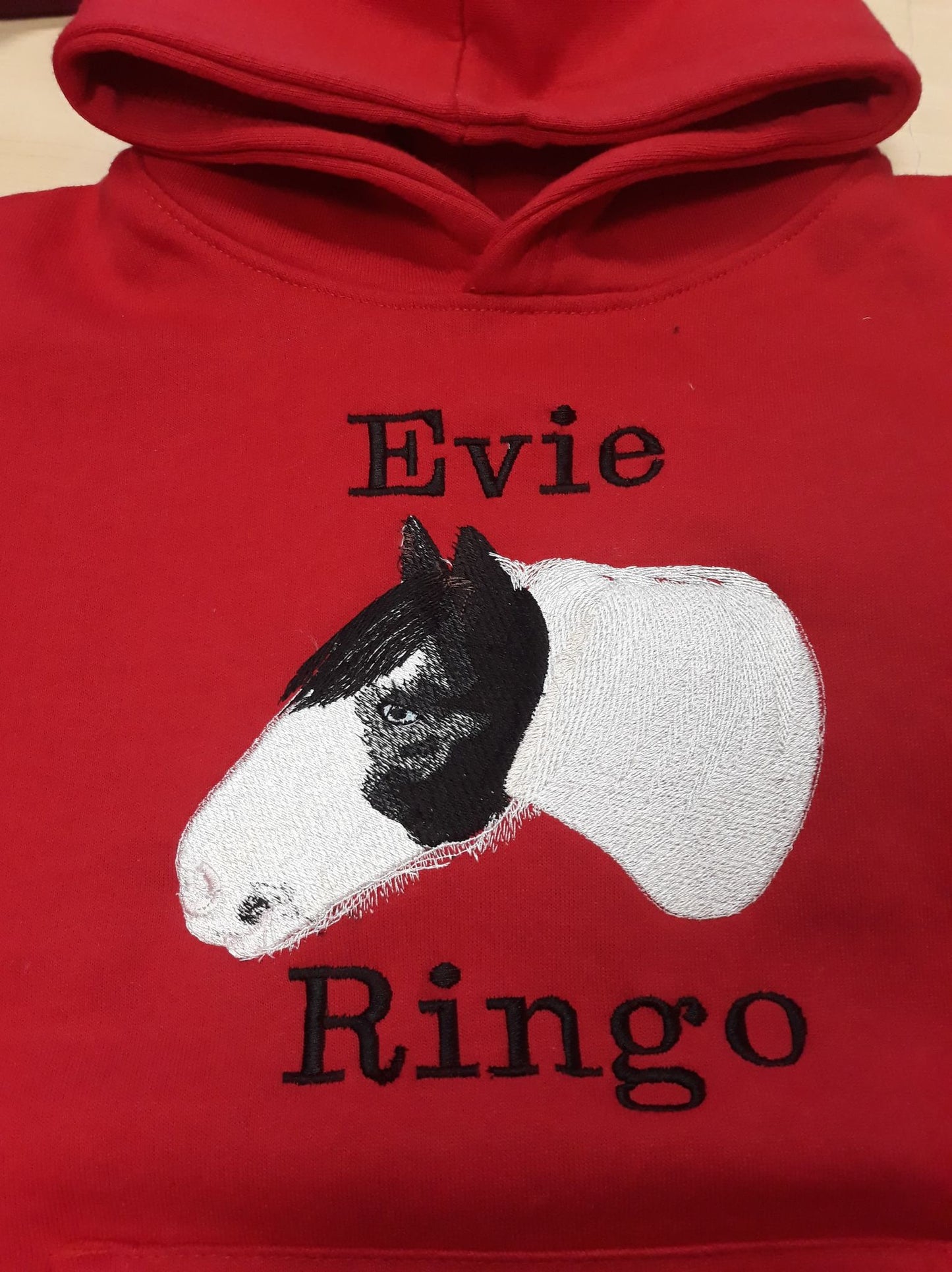 Crafted from Sustainable materials Horse hoodie (kids), horse photo embroidery