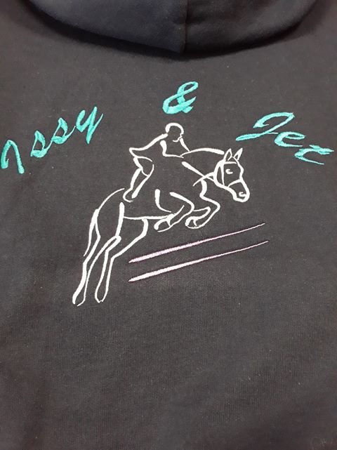 Personalised equestrian hoodie, personalised horse hoodie, personalised saddlecloths, personalised equestrian wear, horse riding gift, gift for horse lover, equestrian embroidery , birthday present for horse lover 