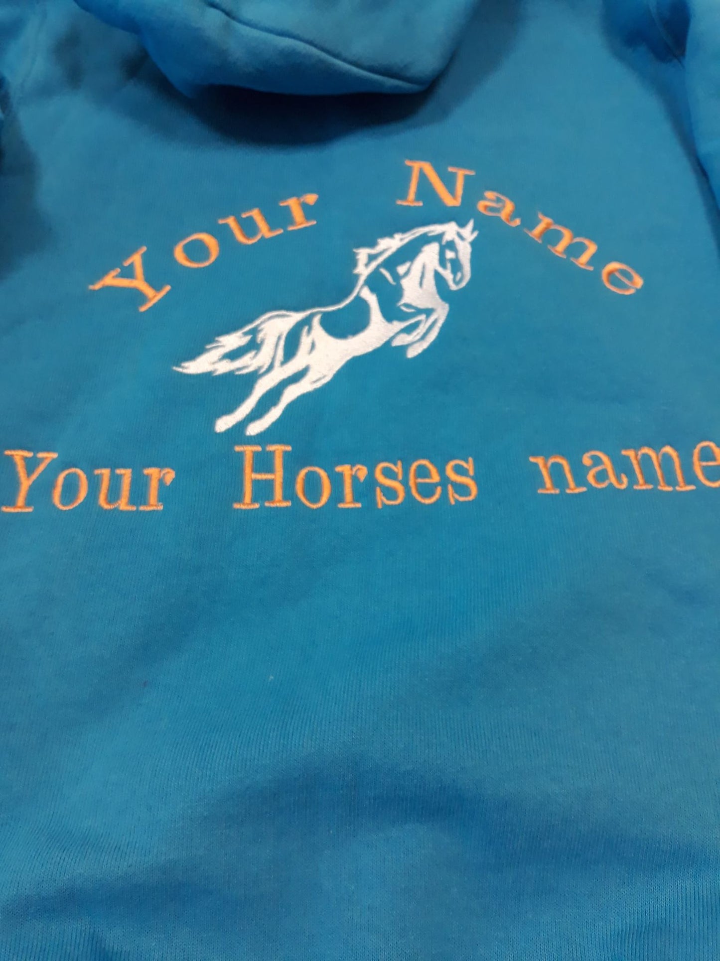 Personalised horse hoodie,personalised equestrian hoodie, personalised equestrian wear, personalised saddlecloths, personalised horse hoodie, equestrian embroidery, birthday present for horse lover, gift for horse rider, personalised horse rider hoodie, show jumping hoodie 