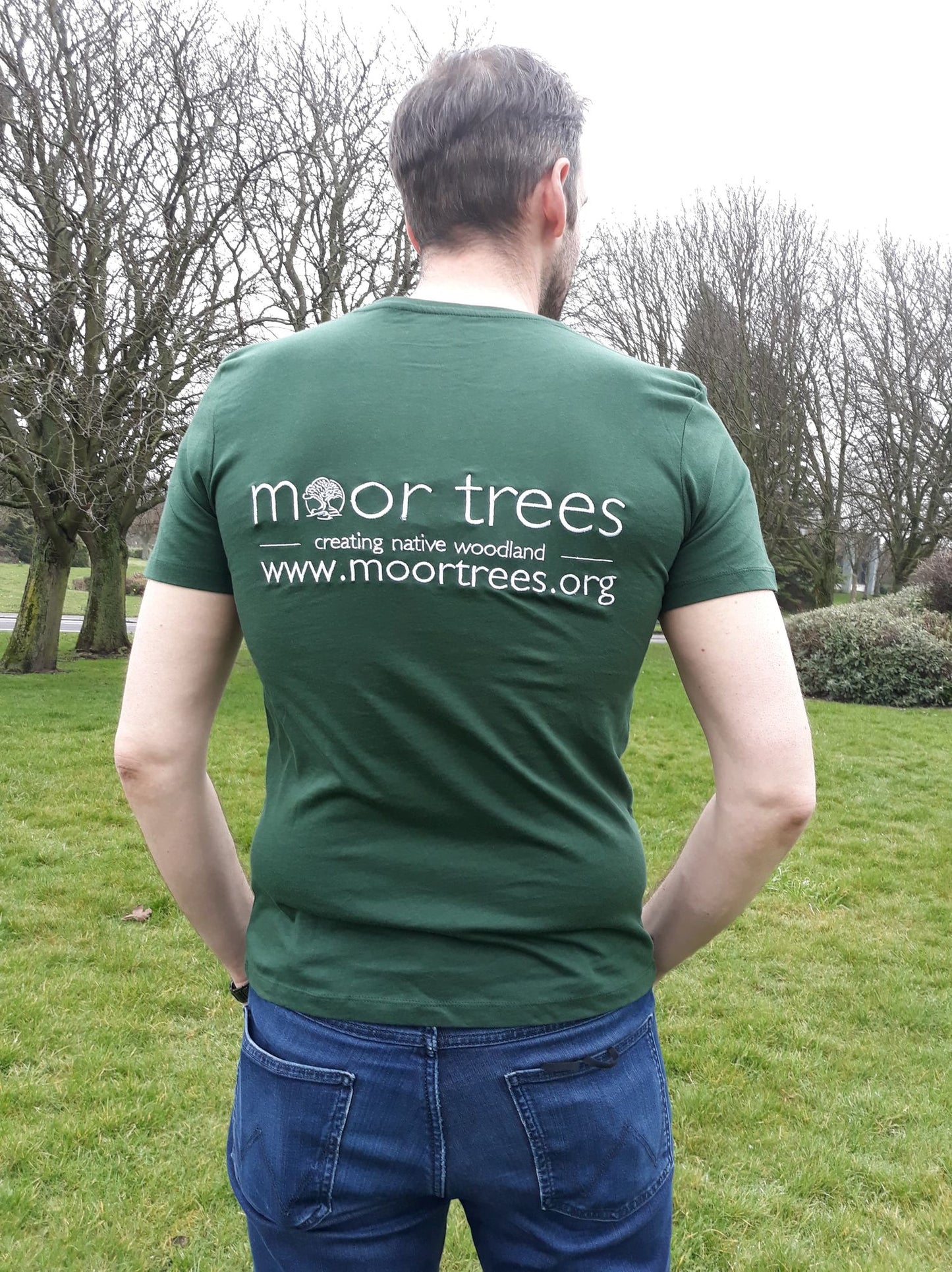 Men's T Shirt with printed Moor Trees logo